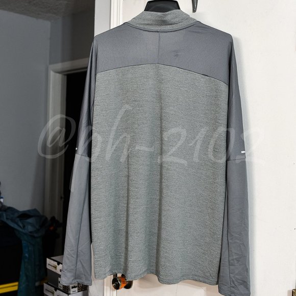 Nike‎ Dri-FIT Men's 1/2-Zip Running Top GREY - Picture 3 of 9